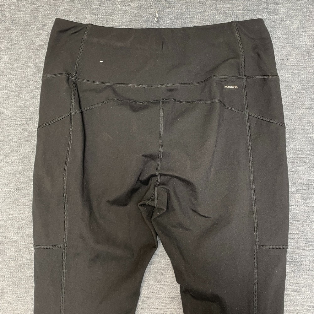 Mondetta Performance Luxury Active Leggings M Black Stretch High Waist Ankle Zip - Picture 10 of 13